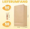 Guheake® Papiertüten 50 Stück Braun - 15 x 27 x 9 cm Produktbild-Vorschau 2