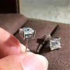 INF Quadratische Zirkon-Ohrringe - 1 Paar Silber Produktbild-Vorschau 4