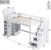 Flieks Etagenbett 90x200cm mit Kleiderschrank, Kinderbett Produktbild-Vorschau 7