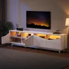 Meuble TV Merax ultrabrillant au design incurvé et Voir les images du produit 6