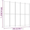 vidaXL 5-cz. Tkanina Paravent brązowy 250x220 cm Podgląd zdjęcia produktu 9