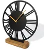 Stehende Uhr Holz Eiche 30 cm – Moderne Tischuhr, Standuhr Produktbild-Vorschau 5