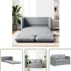 The Living Store Bodensofa mit Schlaffunktion Hellgrau Produktbild-Vorschau 1
