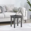 vidaXL Stolik kawowy szary Ø 45x40 cm lite drewno sosnowe Podgląd zdjęcia produktu 2