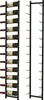 Two black metal wine racks are shown side-by-side against a white background. The left rack is filled with 12 wine bottles, while the right rack is empty. Náhľad obrázku produktu