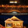 5 m Eisregen‑Lichtervorhang mit 200 LED, 8 Lichtmodi und Produktbild-Vorschau 8