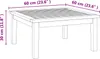 vidaXL Table de jardin marron en teck massif Voir les images du produit 7