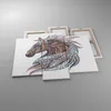 Bild auf Leinwand - Leinwandbild - Pferd Eleganz Grafik Produktbild-Vorschau 2
