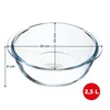 PYREX Preware Runde Auflaufform, Glas, 26x23 cm, 2,3l, AIR Produktbild-Vorschau 2