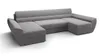U-förmige Couchgarnitur OPHELIA – Aschegrau Produktbild-Vorschau 1
