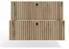 Lavabo Tigo 80 2S Oak Evoke 2 Tiroirs Façade Cannelée Voir les images du produit 9