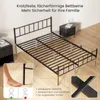Bett 140 x 200 cm, Bettgestell Metall mit Kopfteil, Produktbild-Vorschau 9
