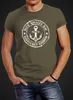 Herren T-Shirt Anker Motiv maritim Retro Badge Vintage Produktbild-Vorschau 3