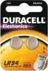 Duracell LR54, Alkali, Button/coin, 1.5 V, 12 mm, 12 mm, 3 Produktbild-Vorschau 1