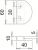 Balkontürgriff Ku.weiß 60mm Produktbild-Vorschau 2