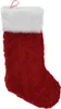 Calza di Natale 27x50cm, aspetto lavorato a maglia, rosso Anteprima dell’immagine prodotto 1