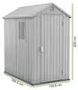 Domek ogrodowy, narzędziowy Keter Darwin 4x6 - 126 x 185 x Podgląd zdjęcia produktu 4