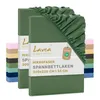 Lavea® 2er Set Spannbettlaken 200x220 cm aus Mikrofaser, Produktbild-Vorschau 1