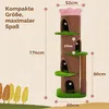 Purpurra Katzenbaum aus Massivholz, 174 cm hoher moderner Produktbild-Vorschau 2
