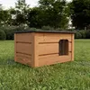 QLS Hunde- Katzenhaus aus Holz 53x39 cm Isoliert Winterfest Produktbild-Vorschau 1