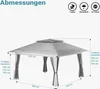 Wiltec Faltpavillon Moskitonetz 4 x 4 m hellgrau, Produktbild-Vorschau 4
