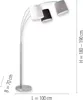 JUST LIGHT MELVIN lampada da terra E27 max.40W tripla Anteprima dell’immagine prodotto 5