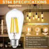 4pcs LED Glühbirne 4W E27 Filament Leuchtmittel Warmweiß Produktbild-Vorschau 2