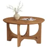 Tribesigns Runde Couchtisch aus Massivholz, 80 cm Moderne Produktbild-Vorschau 9