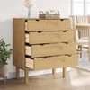 Comodino a cassetti vidaXL OTTA 76,5x39,5x90 cm in legno Anteprima dell’immagine prodotto 3