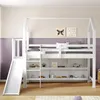 Hochbett mit Lattenrost und Rutsche, 90x200 cm, Kinderbett Produktbild-Vorschau 2