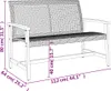 vidaXL Záhradná lavica sivá 112 cm z polyratanu a agátového Náhľad obrázku produktu 8
