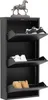 Furni24 Metall Schuhschrank Schwarz schmal – Schuhkipper Produktbild-Vorschau 9