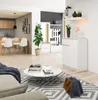 Kommode AKORD K80 Weiß 80 cm 2 Türen Schublade 4 Ebenen B80 Produktbild-Vorschau 8