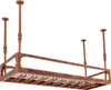 A copper-colored metal wine rack suspended from the ceiling. Podgląd zdjęcia produktu