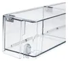 Close-up of a clear plastic drawer or compartment. Produktbild-Vorschau