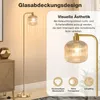 Retro stojaca lampa zo skla 170 cm stojaca lampa s nožným Náhľad obrázku produktu 2