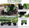 COSTWAY 12V 3-Gang Traktor mit abnehmbarem Anhänger und Produktbild-Vorschau 2