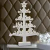 LED Weihnachtsbaum Holz weiß Deko Winter Weihnachten Produktbild-Vorschau 1