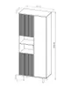 Regał NUBIA NB-05 w Stylu LOFT Szerokość 80 cm 3 drzwiczki Podgląd zdjęcia produktu 4