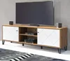 CALICOSY - Meuble TV 2 portes et 2 niches blanc mat L183 cm Voir les images du produit 16