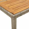 Gartentisch mit Akazienholz-Platte Grau 90x90x75 cm Poly Produktbild-Vorschau 7