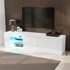 Mobile TV, basso con illuminazione a LED e 3 ante, mobile Anteprima dell’immagine prodotto 3