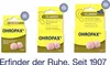 Three packages of Ohropax Classic earplugs are displayed side-by-side against a white background. Anteprima dell’immagine prodotto