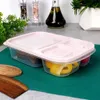 Podzielony pojemnik na lunch z trzema przegródkami, można Podgląd zdjęcia produktu 2