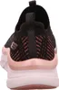 The back view of a black and pink Skechers sneaker. Náhled obrázku produktu