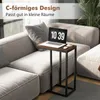 COSTWAY Table d'appoint en forme de C pour canapé et lit, Voir les images du produit 6