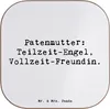 Mr. & Mrs. Panda Untersetzer Glas Spruch Patenmutter Engel Produktbild-Vorschau 1