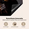 KitchenYeah© Herdabdeckplatte Frau - Schwarz - Gold - Kunst Produktbild-Vorschau 5