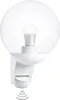 A white outdoor sensor light with a clear globe. Anteprima dell’immagine prodotto