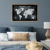 MuchoWow® Poster Weltkarte - Kreidetafel - Weiß 90x60 cm - Produktbild-Vorschau 4